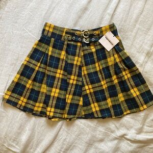Superdown plaid skirt